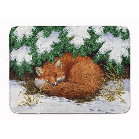Carolines Treasures Naptime Fox Machine Washable Memory Foam Mat ASA2185RUG